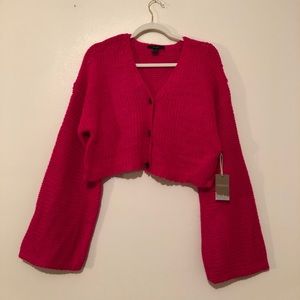 Bell Sleeve Crop Cardigan